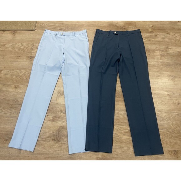 Peter Millar Pants Mens 34x33 Durham High Drape Performance Wicking Golf - X6 - Picture 2 of 16